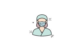 Animated of nurse icon motion graphic animation. user avatar people concept icon animation - Powered by Shutterstock - Get 15% off with code: PIKWIZARD15