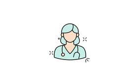 Animated of nurse icon motion graphic animation. user avatar people concept icon animation - Powered by Shutterstock - Get 15% off with code: PIKWIZARD15