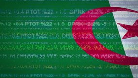 Stock Market Ticker over Algeria Flag - Powered by Shutterstock - Get 15% off with code: PIKWIZARD15