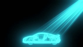 3d render Hologram car. Computer generated - Powered by Shutterstock - Get 15% off with code: PIKWIZARD15