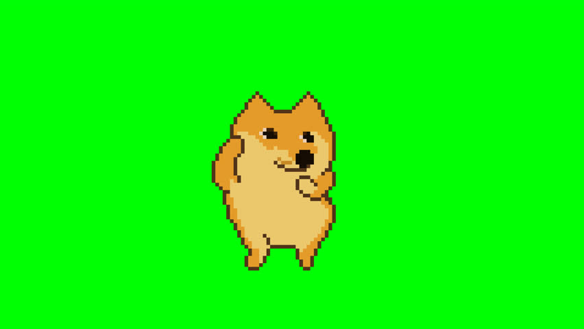 Dancing dog, meme animation pixel art