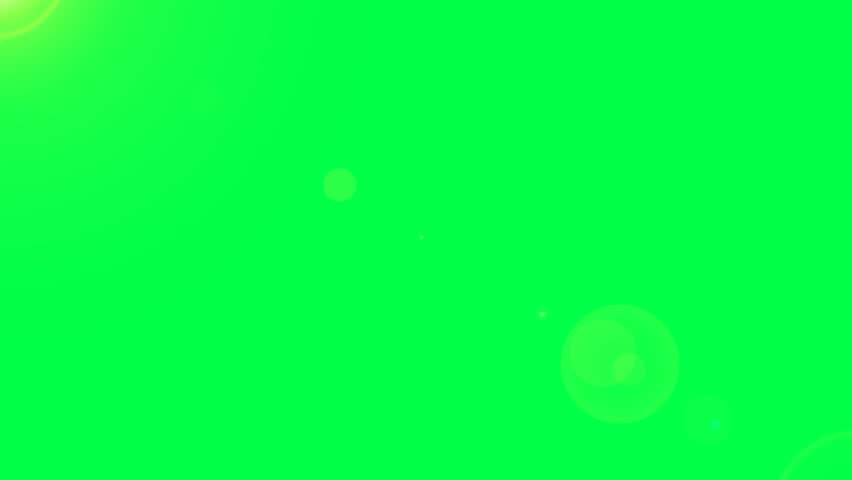 Lens flare light effect animation video footage on green screen background. 4k