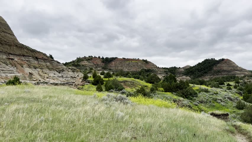 Lush Valley in Theodore Roosevelt National Park, North Dakota