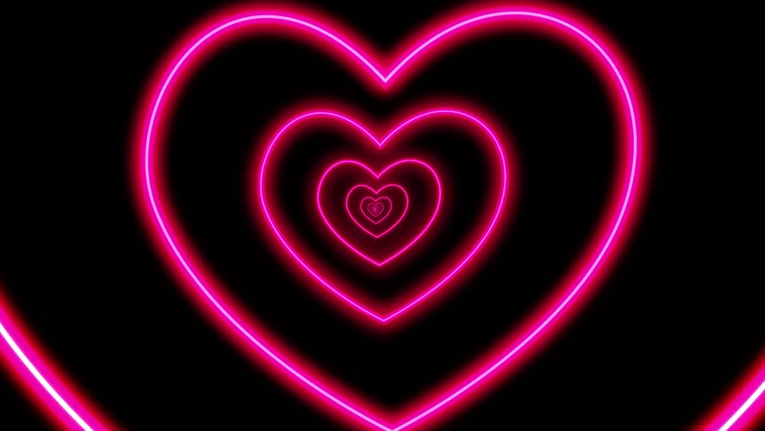 glowing heart neon animation with smooth pulsating effects and vibrant colors perfect for romantic themes, valentine’s day visuals, love concepts and celebration designs	
