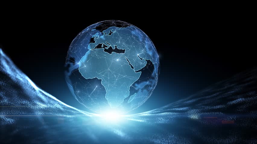 3d looping glowing digital earth globe sphere cyber space animation background.	
 - Powered by Shutterstock - Get 15% off with code: PIKWIZARD15