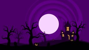 Halloween background animation, animated halloween forest and spooky house, 4k. - Powered by Shutterstock - Get 15% off with code: PIKWIZARD15