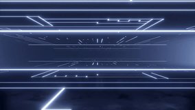 Abstract of dark sci-fi tunnel, Futuristic spaceship neon light corridor. Loop animation - Powered by Shutterstock - Get 15% off with code: PIKWIZARD15