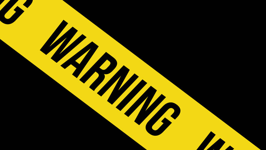 Square frame black and yellow warning tape. Vector illustration of warning, caution, danger criminal investigation forbidden zone. footage animation, transparent background