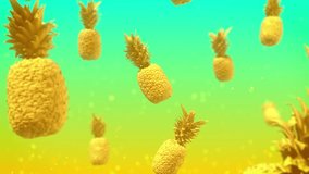 Cartoon pineapple fruit background . 3D Illustration - Powered by Shutterstock - Get 15% off with code: PIKWIZARD15