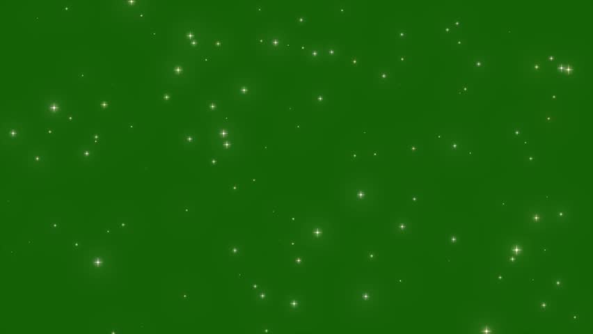 Stars Moving On Green screen Background, Animation Of Blinking Stars Moving On Black Background, Glittering Particle Glowing Start Background Deep Space, Glowing Twinkle Star Moving In Sky On Green
