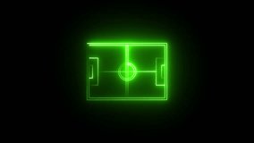 Animation of neon sports stadium on black background with neon light collar animated .	 - Powered by Shutterstock - Get 15% off with code: PIKWIZARD15