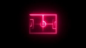 Animation of neon sports stadium on black background with neon light collar animated .	 - Powered by Shutterstock - Get 15% off with code: PIKWIZARD15
