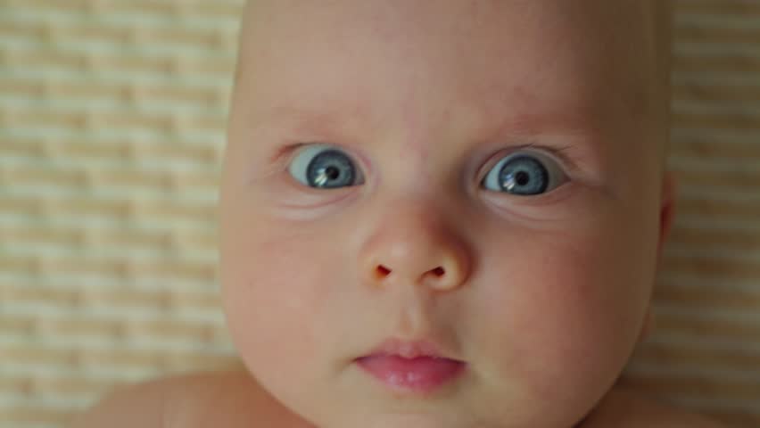 A close-up of a infant