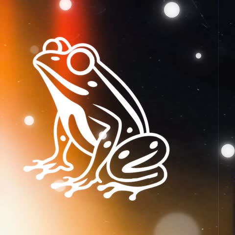 Cute Green Frog Vector Animation