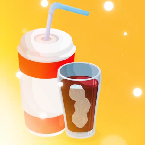 Fountain Drink Soda Vector Animation