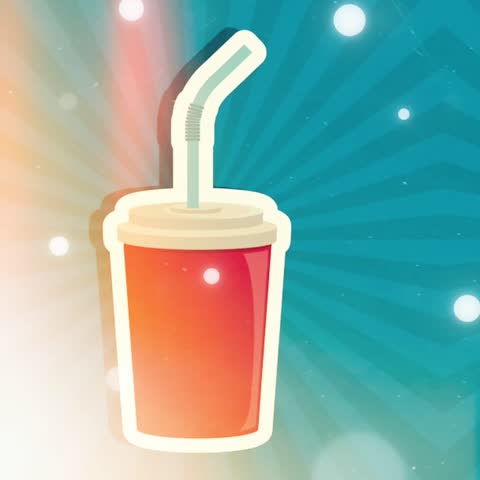 Fountain Drink Soda Vector Animation