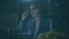 Animation of virus warning text and data processing over biracial businesswoman by servers. Global finance, business, connections, computing and data processing concept digitally generated video. - Powered by Shutterstock - Get 15% off with code: PIKWIZARD15