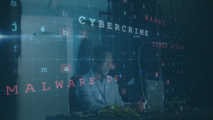 Animation of virus warning text and data over african american businessman by servers. Global finance, business, connections, computing and data processing concept digitally generated video. - Powered by Shutterstock - Get 15% off with code: PIKWIZARD15