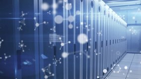 Animation of molecules and digital data processing over computer servers. Global connections, computing and data processing concept digitally generated video. - Powered by Shutterstock - Get 15% off with code: PIKWIZARD15