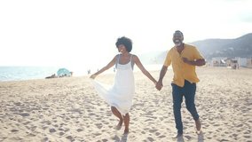 Cinematic video of an happy latin senior couple spending time at the beach. Concept  about seniority and lifestyle - Powered by Shutterstock - Get 15% off with code: PIKWIZARD15