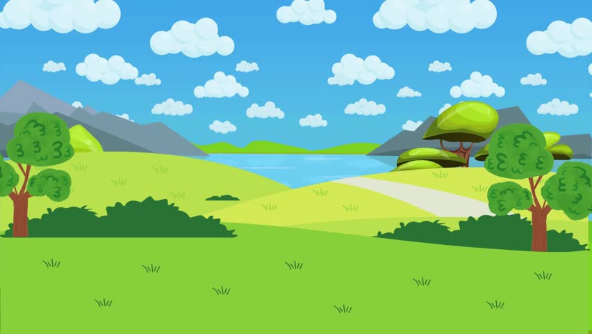 A Meadow On A Sunny Day 4k Animation Stock Footage	
