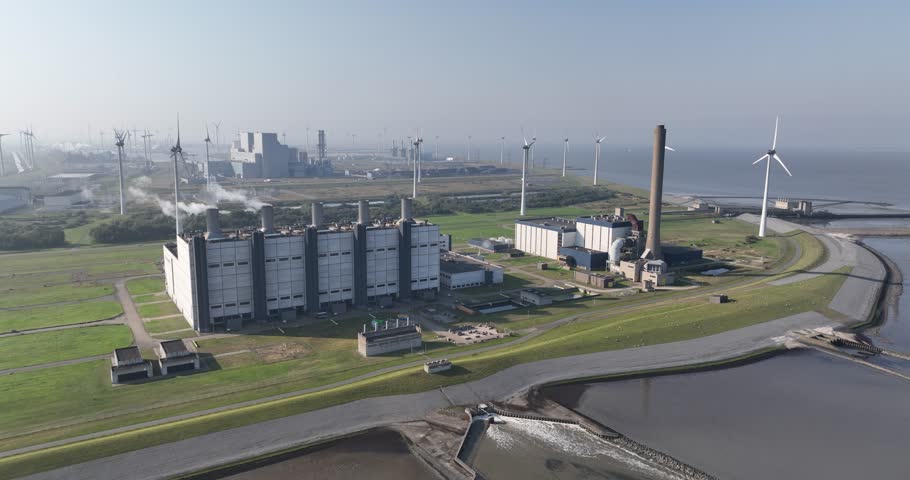Eemscentrale modern power station one of the largest and cleanest gas fired power stations in Europe.