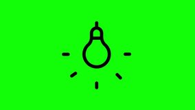 Light bulb icon animation, idea icon, lamp icon, simple bulb animation (Chroma key) - Powered by Shutterstock - Get 15% off with code: PIKWIZARD15