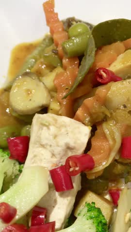 Stir Fried Vegetables and Rice Recipe for Vegetarian Festival