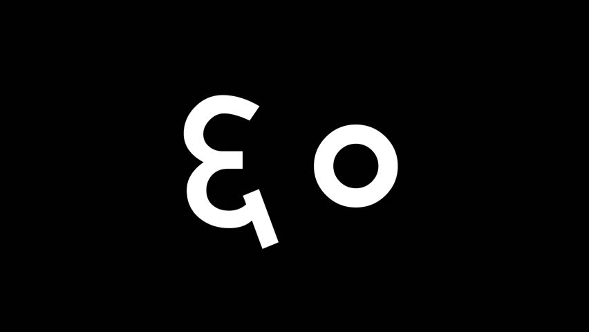 Simple 60-second (1min) white Devanagari numeric countdown timer on black background. Count down numbers bouncing beautifully every sec. 4K Motion Graphics. Translation: Numbers 60 to 0 in Devanagari