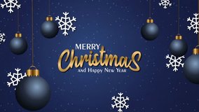 Merry Christmas Text and Card Animation. Xmas Celebration with Luxury and Premium Ornaments - 4k Motion Graphics Video - Powered by Shutterstock - Get 15% off with code: PIKWIZARD15