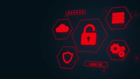 cyber attack animation. hacker attack , system hacked cybersecurity, internet cyber attack warning blue to red - Powered by Shutterstock - Get 15% off with code: PIKWIZARD15