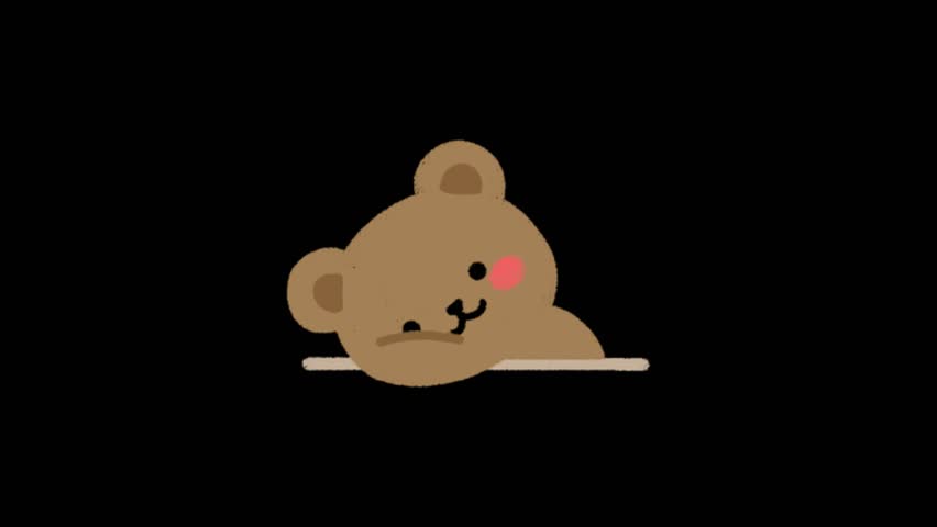 teddy bear icon with a transparent background. teddy bear icon animation.
