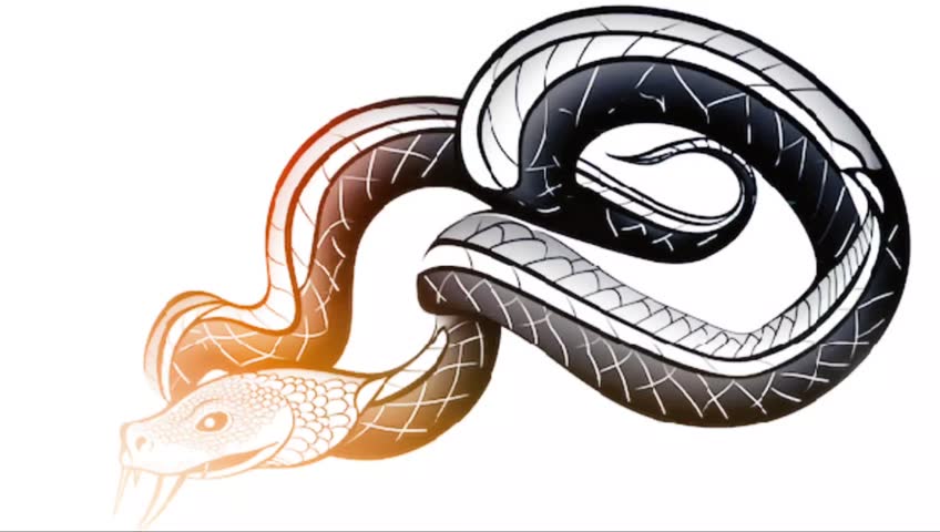 White Cobra Vector Graphic Animation