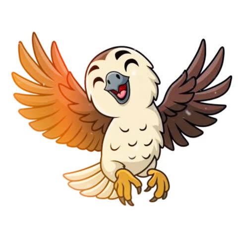 Cute Bird Vector Animation Graphic