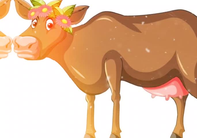 Brown Cow Cute Vector Animation