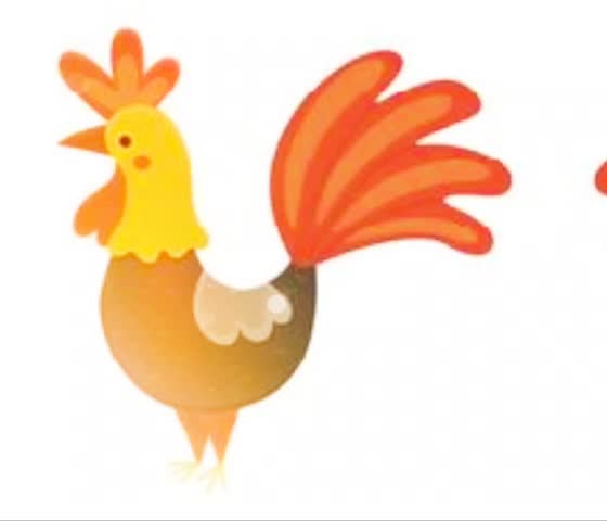 Cute Rooster Vector Graphic Animation