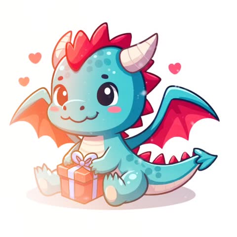 Cute Dragon Vector Animation Graphic