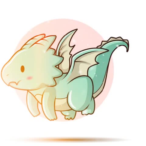 Cute Dragon Vector Animation Graphic