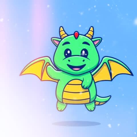 Cute Dragon Vector Animation Graphic