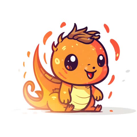 Cute Dragon Vector Animation Graphic