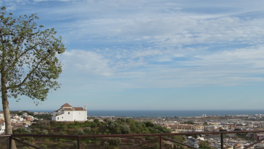 View of Remedios Virgin Hermitage in Velez Malaga, Spain