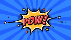 POW! - Text Animation With Pop Art Comic Style, Alpha channel, Transparent background or green background, Video 4K - Powered by Shutterstock - Get 15% off with code: PIKWIZARD15
