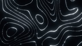 Abstract silver glowing lines with glitter effect on dark background, forming smooth wavy patterns. - Powered by Shutterstock - Get 15% off with code: PIKWIZARD15