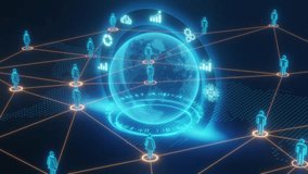 Digital network connecting people globally, representing customer relationships and business collaboration - Powered by Shutterstock - Get 15% off with code: PIKWIZARD15