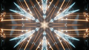 Abstract glowing neon kaleidoscope pattern, 3d rendering. Motion graphic. - Powered by Shutterstock - Get 15% off with code: PIKWIZARD15