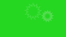 4K Green White Fireworks Christmas, 4K Cartoon Firework Animation, Snowflakes bokeh and fireworks winter background on black, loopable, bsurt star, party 2025 - Powered by Shutterstock - Get 15% off with code: PIKWIZARD15