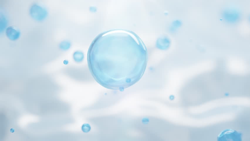 Animation serum through the skin layer and reduce up saggy skin of the skin cell. Serum for lightening Dark skin tone changed to bright and repair wrinkles. 3D rendering.
