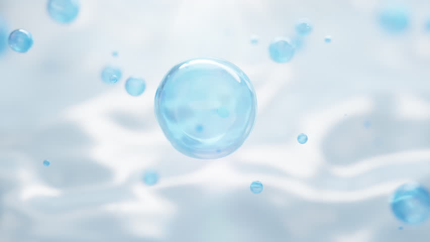 Animation serum through the skin layer and reduce up saggy skin of the skin cell. Serum for lightening Dark skin tone changed to bright and repair wrinkles. 3D rendering.