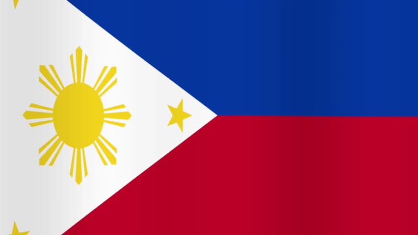 The Philippines country flag waving 4k video background download, Flag of the Philippines