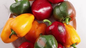 organic paprika bell pepper close up food top view - Powered by Shutterstock - Get 15% off with code: PIKWIZARD15